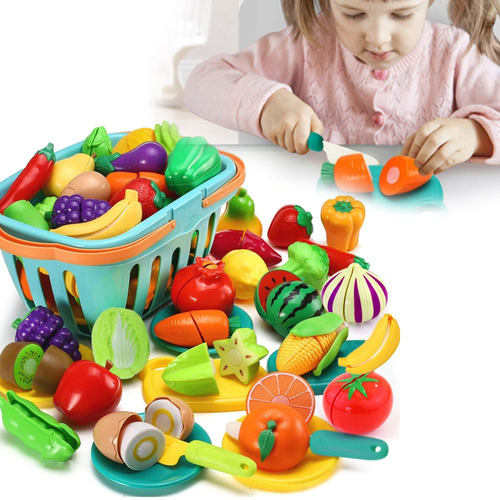 Juguete De Cocina Infantil 70pcs Juego De Frutas Y Verduras
