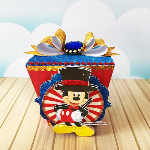 Kit Festa Lembrancinha Caixinhas Circo Mickey 30 Unidades