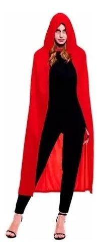 Capa Con Capucha Halloween 175 Cm Unisex Disfraz