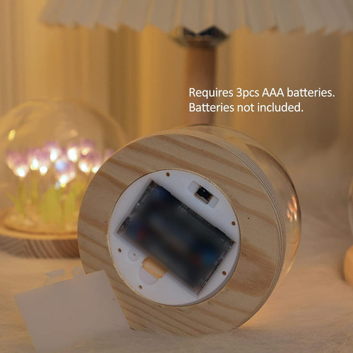 Lámpara De Mesa De Luz Ambiental Romántica De Tulipán