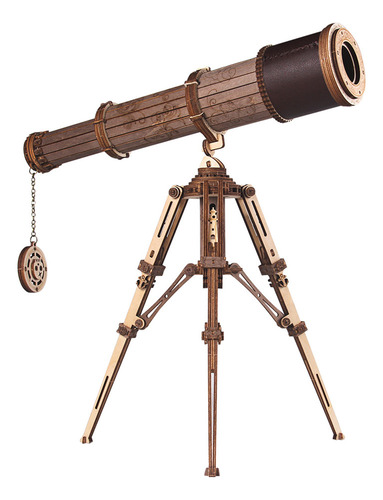 Kit De Rompecabezas De Telescopio De Madera Retro En 3d Mode