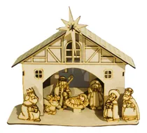 Comprar Pesebre Navideño 28 Cm Nacimiento  Decorativo  En Mdf 3mm