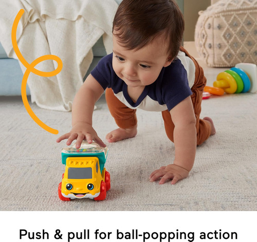 Fisher-price Baby Toy Poppity Pop Dump Truck Push-along V...