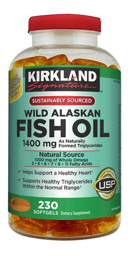 Kirkland Alaskan Fish Oil  Omega 3 6 9 11 (230 Softgels)