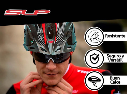 Imagen 5 de 10 de Casco Bicicleta Con Visera C/regulacion 21 Ventilaciones
