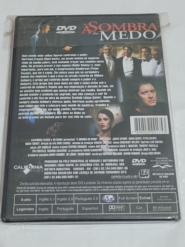 Dvd Filme À Sombra Do Medo - Matt Davis