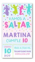 Comprar Invitación Digital E Imprimible Trampolín, Saltar 2 Formatos