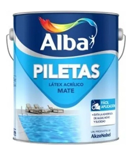 Pintura Latex Al Agua  Alba Para Piletas Piscinas 10 L Mm