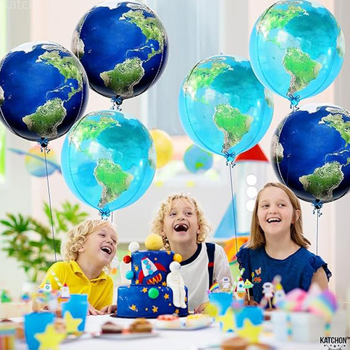 Kit 2un Balloon Planet Earth World Globe Giant World Map C