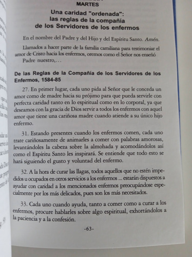 Oraciones Para Los Que Siguen Las Huellas De San Camilo. (Usado)