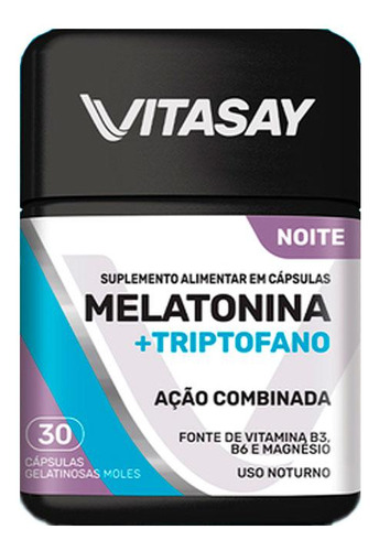 Vitasay Melatonina + Triptofano 30 Cápsulas Gelatinosas