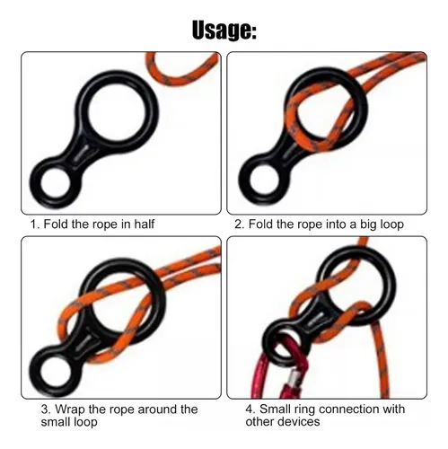 Descensor Figura Ocho 8 Bucle Descendedor Manual Escalada