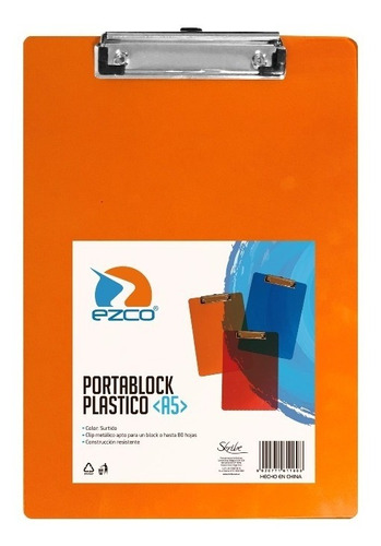 Tabla Porta Block Oficio  Acrilica Colores ! Aprieta Papel