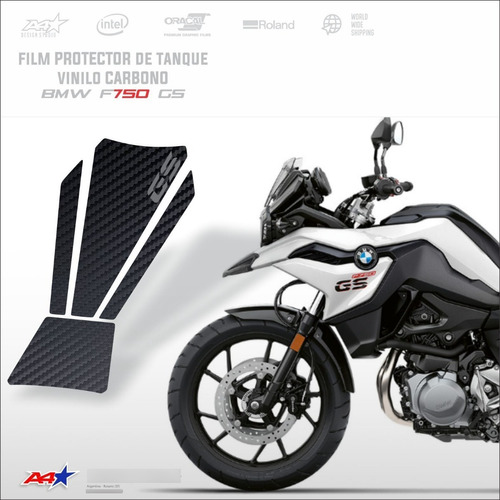 Film Protector Tanque Bmw F 750 Gs Vinilo Carbono Gs750 Lng