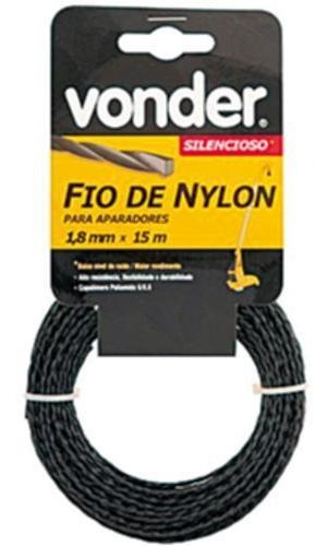 Fio De Nylon 1,8mm X  15m Silencioso Caixa Com 10