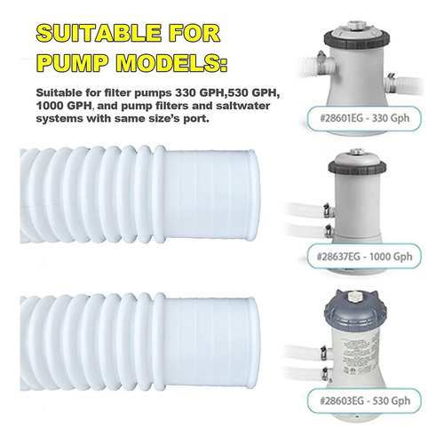 2 Manguera Filtro Para Piscina Intex Bestway Universal 150cm