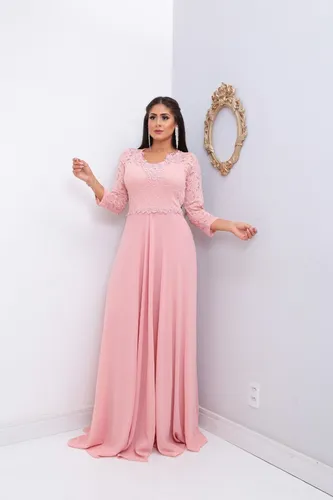 Vestido mãe da noiva manga longa cheap