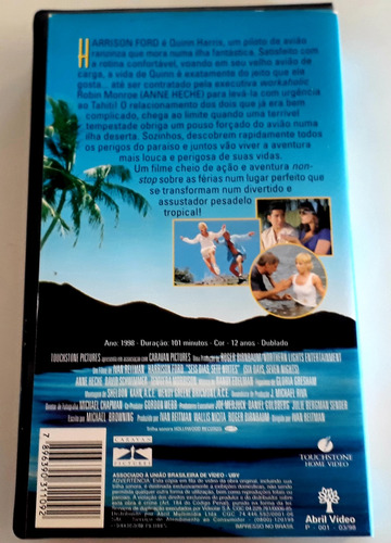 Fita Vhs Seis Dias, Sete Noites - Dublado (harrison Ford) (Usado)