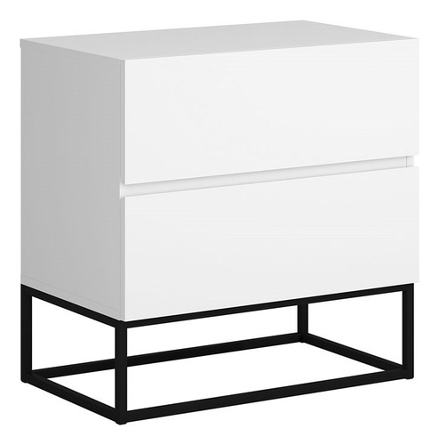 Mesa De Cabeceira Start Home Shop Mesa Com Pés De Mdf/mdp - 60cm X 45cm X 37cm - Branco Fosco X 1