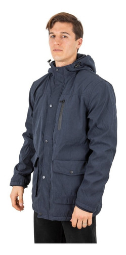Imagen 2 de 4 de Campera Hombre Parka Capucha Desmontable Abrigo Colores