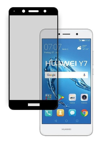 Vidrio Templado Full Cover Huawei Y7 2018 Colocado - Otec