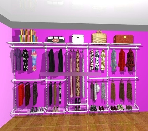 Closet Aramado Modular 360 Cm Lag X 200 Cm Altu X 40 Cm