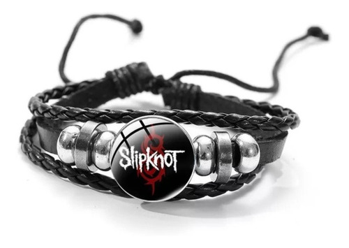  Pulsera Slipknot Cuero Ajustable Incluye Caja!!