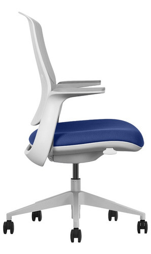 Silla Ejecutiva Ergonómica De Escritorio Ferrini Oficina F3 Color Azul Material del tapizado Malla