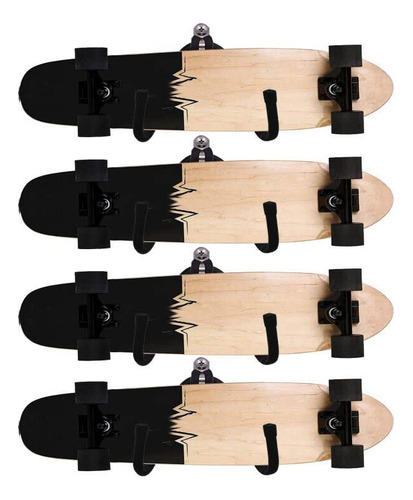 Pmsanzay Estante Almacenamiento Pared Para Patineta 4 Tabla