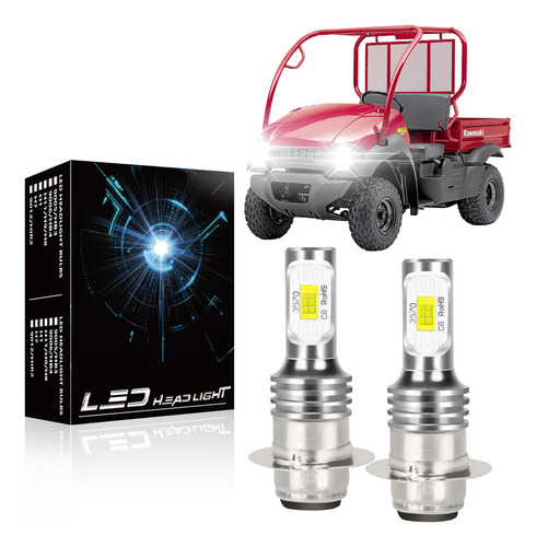 6000k Blanco Bombilla De Faro Led Para Kawasaki Mule 3010