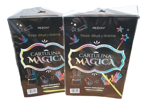 Cartulina Mágica Tamaño A4 Pack 5 Hojas X 2 -con Herramienta