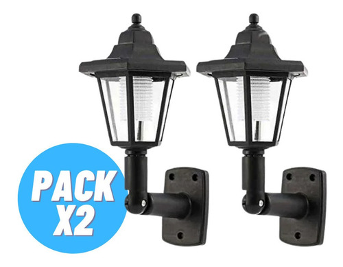 Pack X2 Farol Hexagonal Moderno Pequeño Solar Decoración