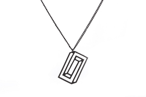 Collar Cadena Pendiente Ciencia Imposible Cuadrado Infinito