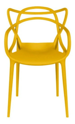 Cadeira de jantar BoxBit Solna, estrutura de cor  amarelo, 1 unidade