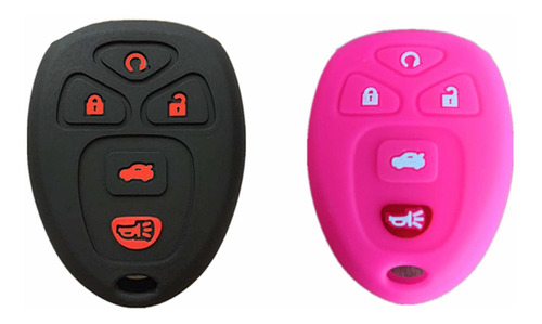 Kawihen Silicone Key Fob Cover Compatible With Buick Cadilla