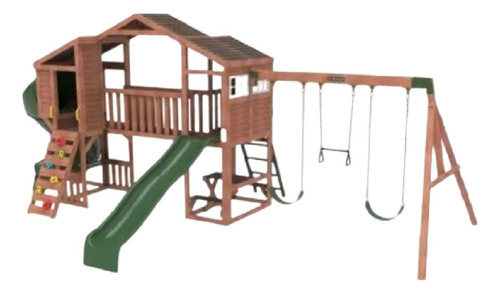 Casa Para Niños Juego Exterior Resbaladilla Tobogán Columpio