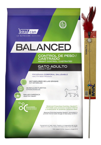 Alimento Gato Balanced Weight Control 7,5 Kg + Promo!