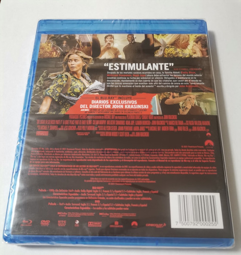 Blu-ray + Dvd - Un Lugar En Silencio Parte 2
