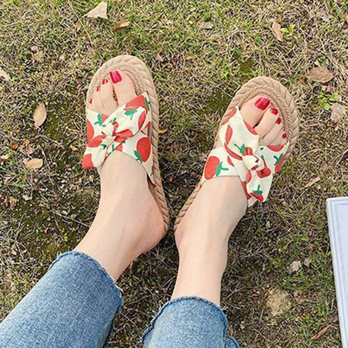 Zapatillas H Con Punta Abierta Para Mujer, Sandalias Cómodas