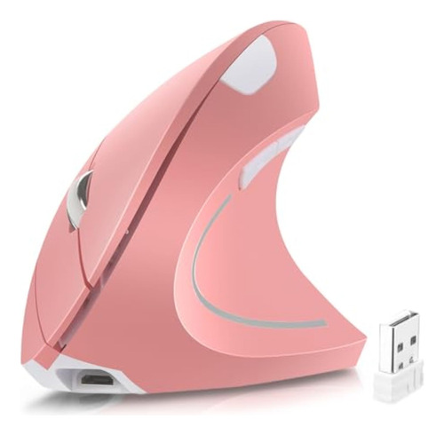 Ratón Inalámbrico Recargable Ergonómico, 2,4 Ghz