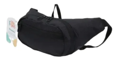 Riñonera Negra Morral Impermeable Color Negro