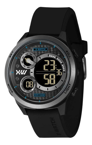 Relógio X-watch Masculino Xmppd665 Cor da correia Preto Cor do bisel Rosa