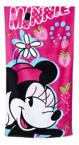 Toalla Playa Algodon 70x140 Cm Diseño Minnie