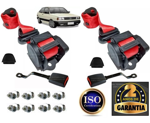 Kit Cinto De Segurança Gol Quadrado G1 G2 G3 G4 G5 Apolo Lx