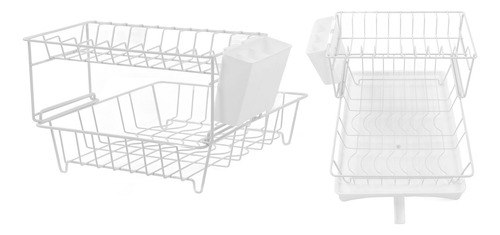 Escurridor De Platos, Multifunción, 2 Niveles, Gran Capacida