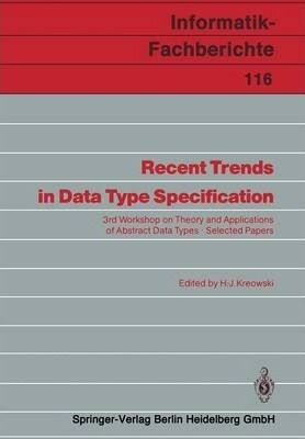 Libro Recent Trends In Data Type Specification - Hans-jã¿...