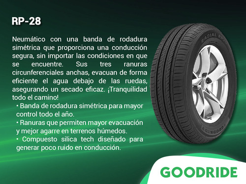 Una Llanta Goodride 195/55r16 Rp-28 91v