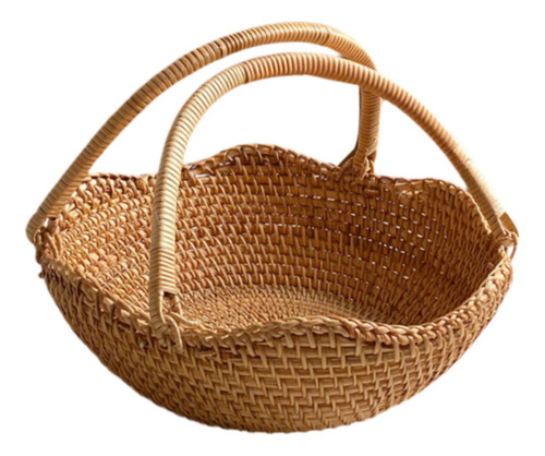 Cesta De Cesta De Vime Cesta De Colheita De Morangos Ao Ar