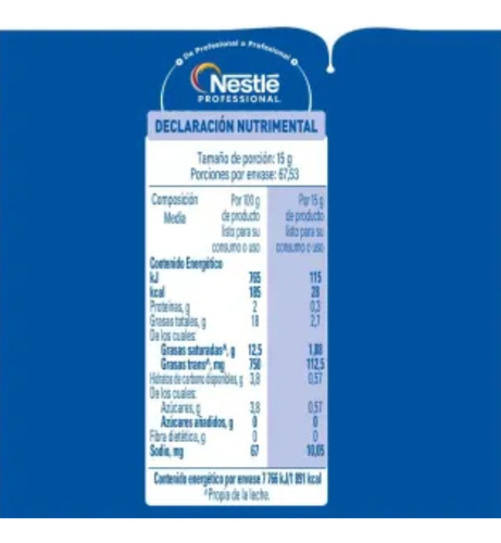 Media Crema Nestlé 16 Pzas De 1 L