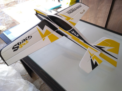 Aeromodelo Elétrico Acrobático Sbach Isopor T5 Perfilado 95cm Horizon Com Linkagem Trem De Pouso Cor Amarelo